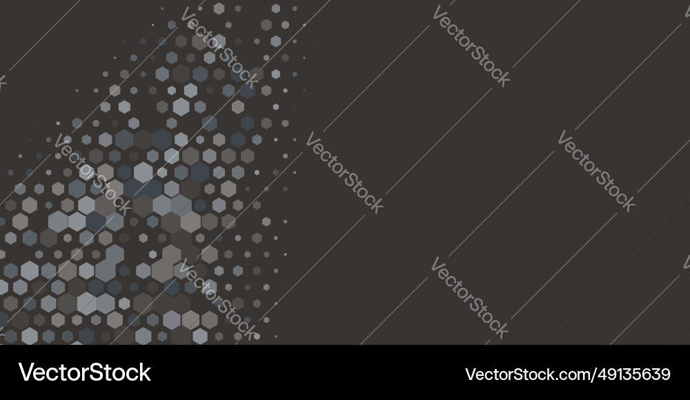 Geometric multi size hexagon with color Vector Image