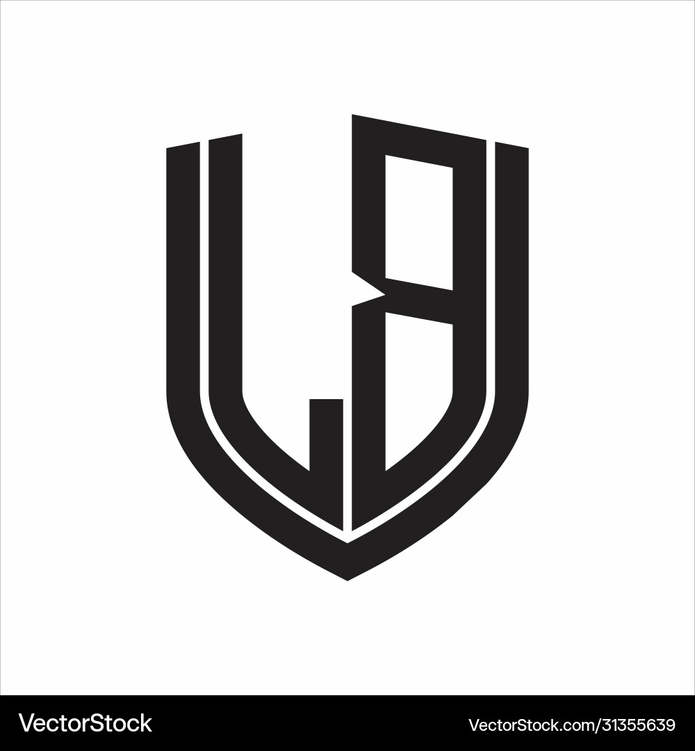 Lb logo monogram with emblem shield design – Royalty-Free Vector ...