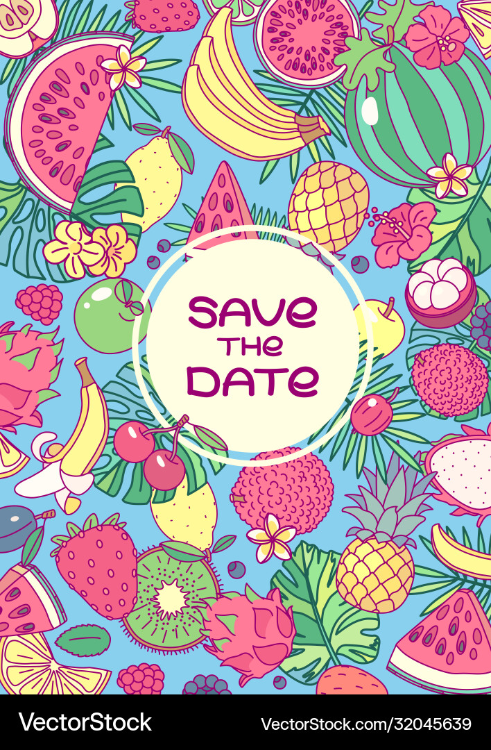 Save date card template Vector Image