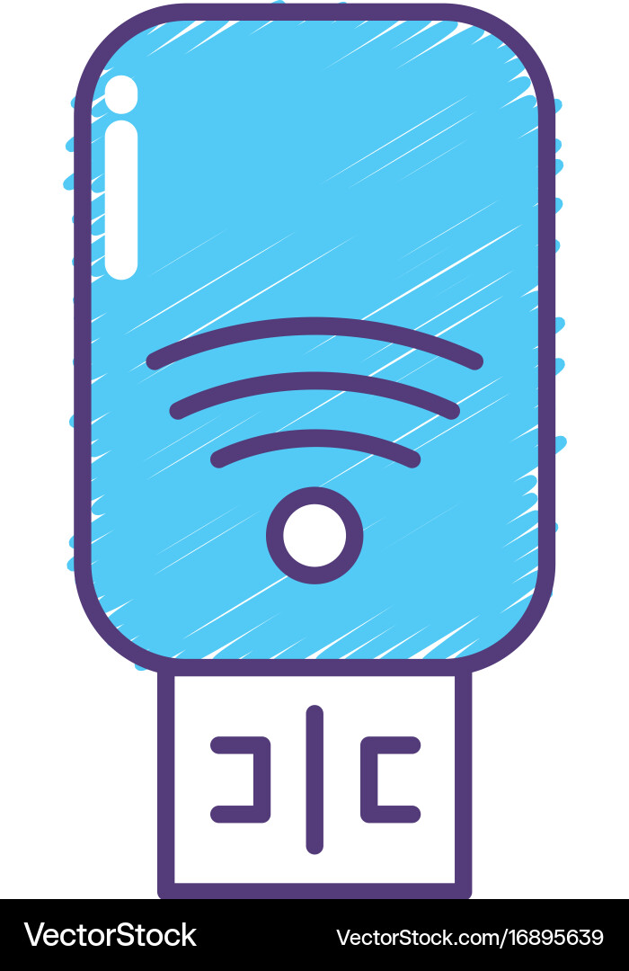 Usb memory technology to save data information Vector Image