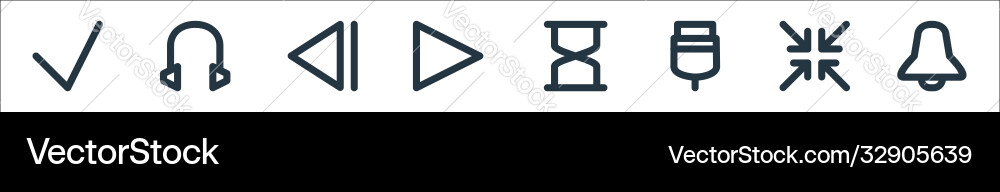 User interface line icons linear set quality Vector Image