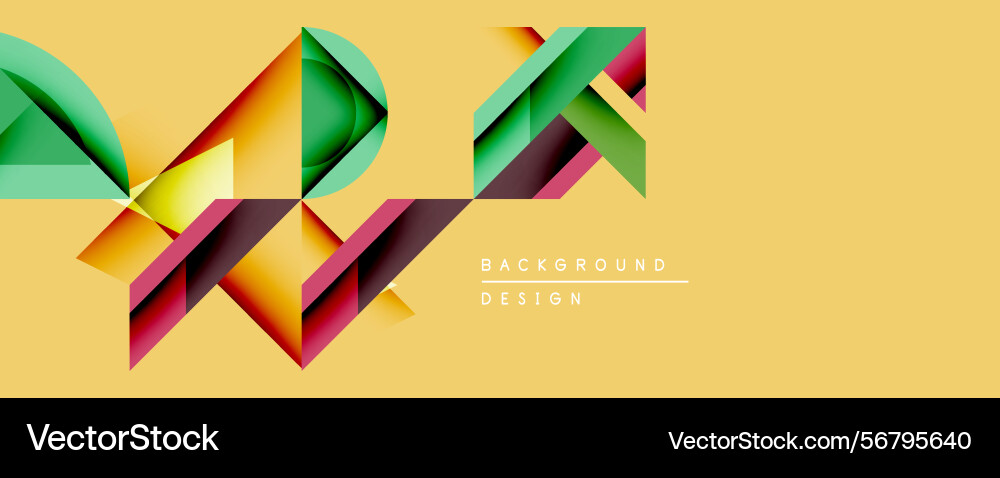 Abstract geometric shapes overlap creating Vector Image