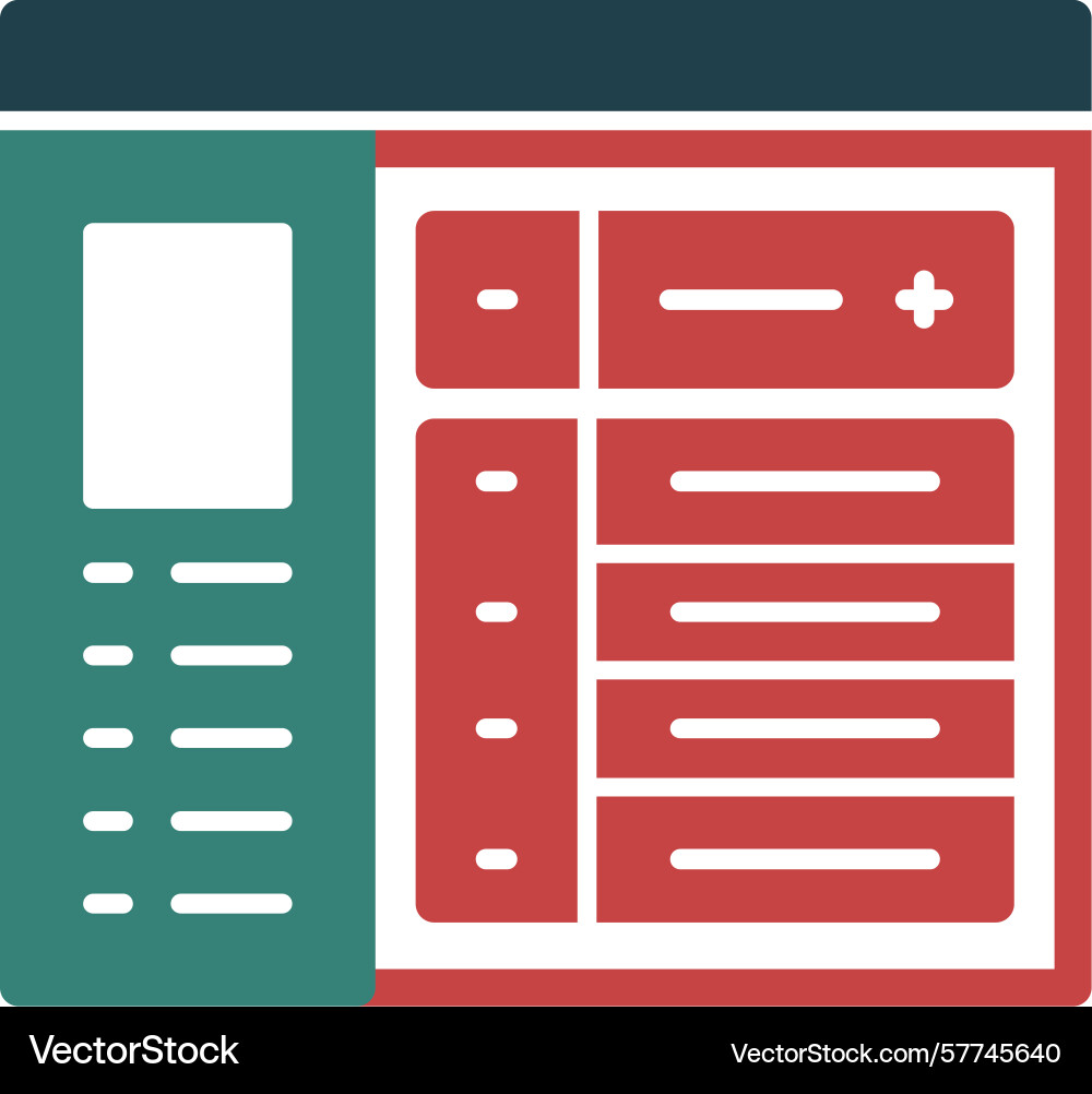 Add glyph multi color icon Vector Image