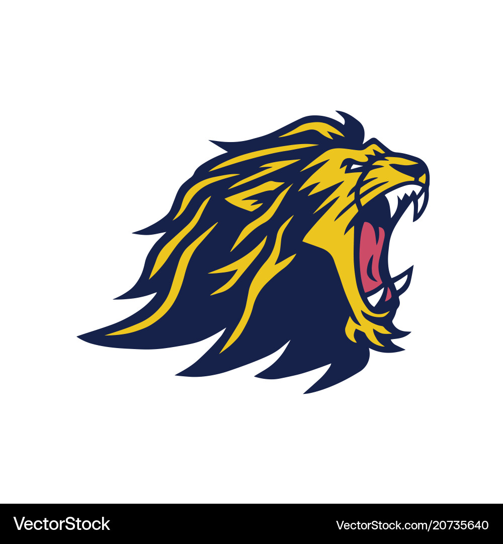 Angry lion head mascot design Angry lion head mascot design vector image