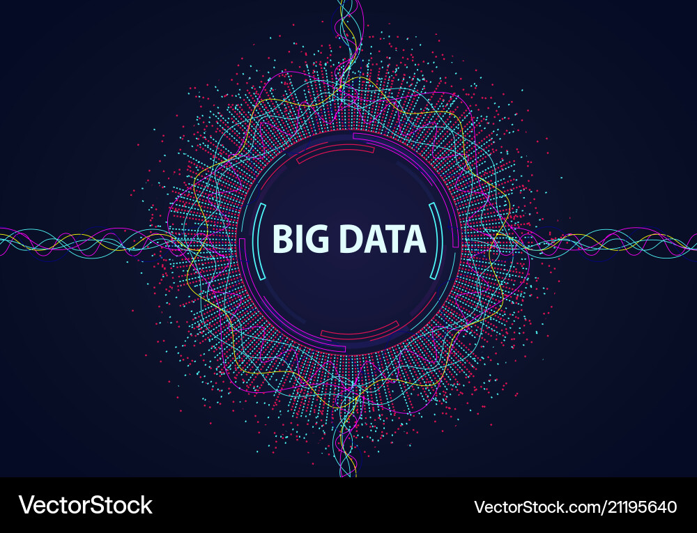 Data Flow & Network Visualization vector image