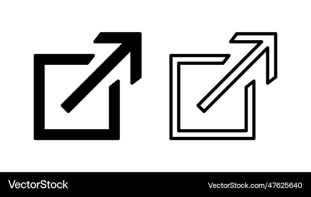 External link icon hyperlink chain symbol Vector Image