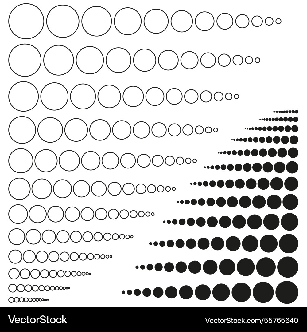 Geometric circle pattern abstract dot sequence Geometric circle pattern abstract dot sequence vector image