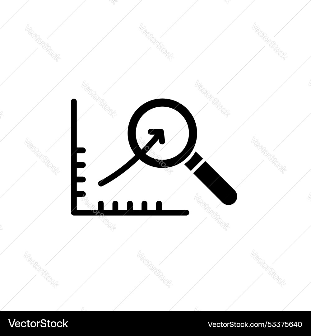 Market prediction icon set graph statistics vector image