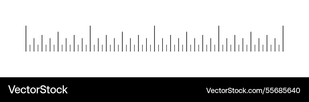 Measuring chart 4 inches simple ruler scale Measuring chart 4 inches simple ruler scale vector image