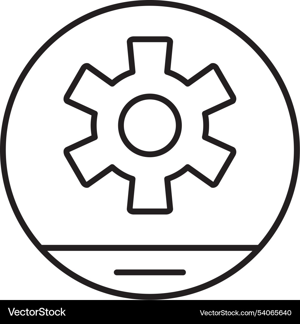 Setting line icon design Vector Image