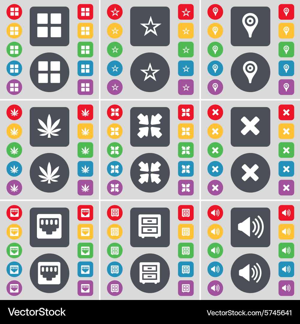 Apps star checkpoint marijuana deploying screen Vector Image