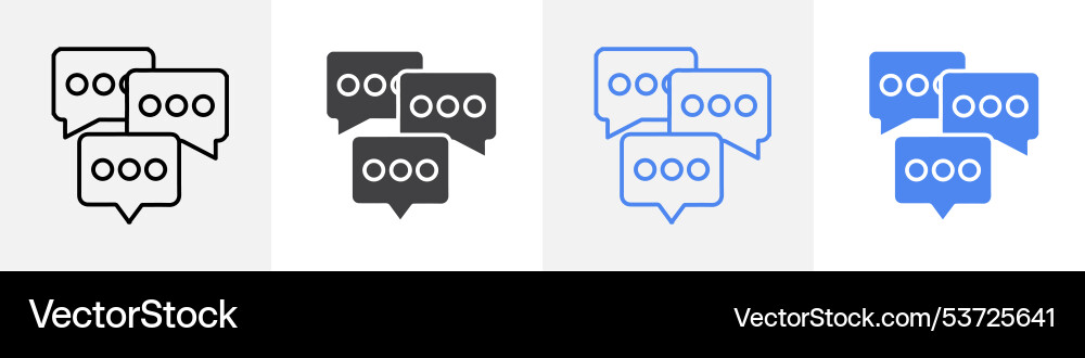 Chat icon set use for web vector image