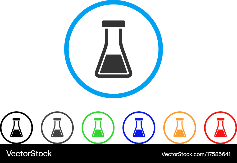 Flask rounded icon Vector Image