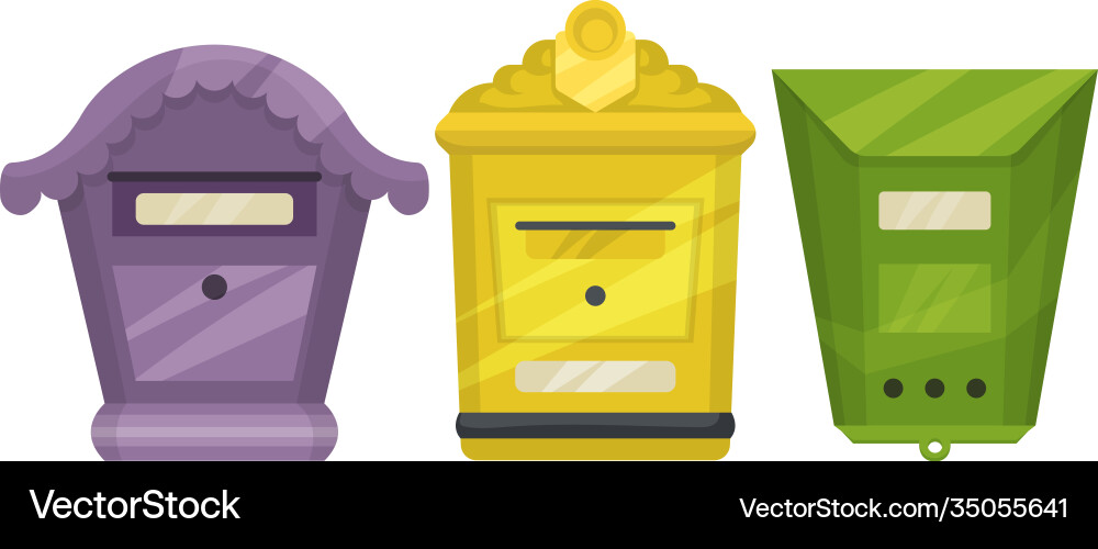 Mailbox or letter box for sending and receiving Mailbox or letter box for sending and receiving Vector Image