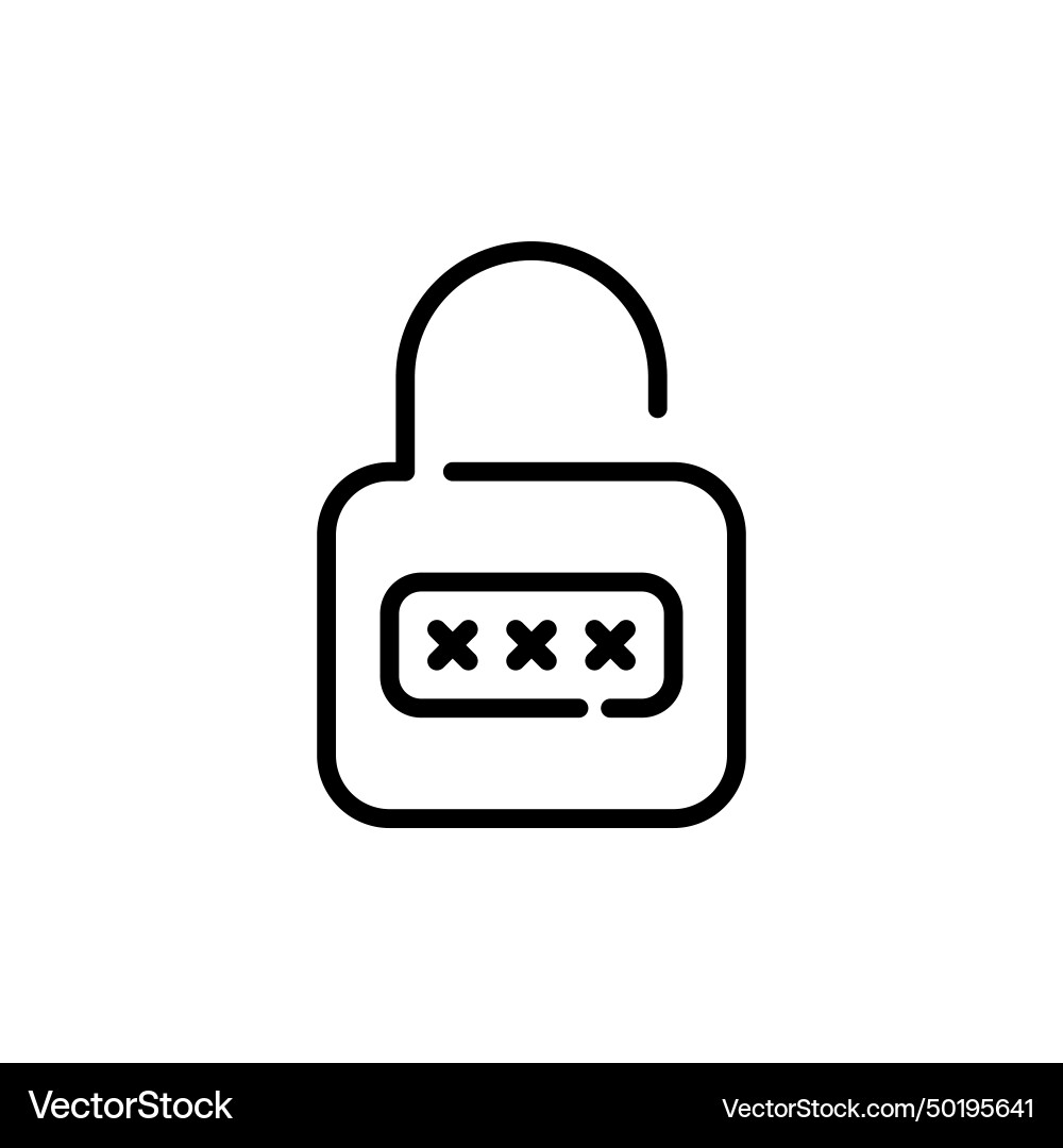 Password and lock secure account access pixel Vector Image