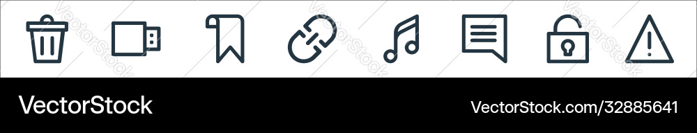 User interface line icons linear set quality Vector Image