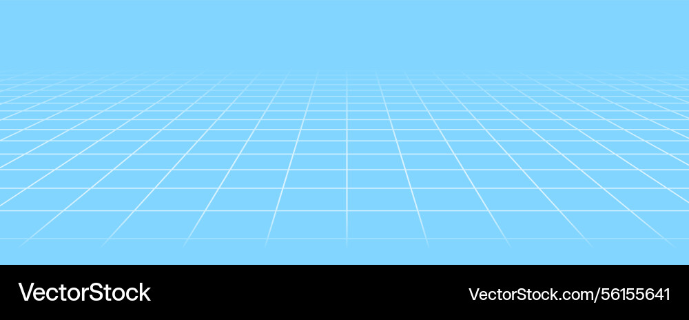 White grid line mesh pattern perspective vector image