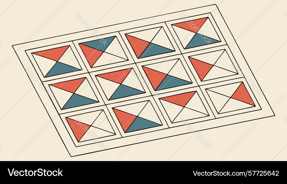 Abstract geometric tile pattern background design Vector Image