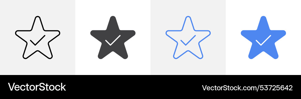 Checkmark icon set use for web Vector Image