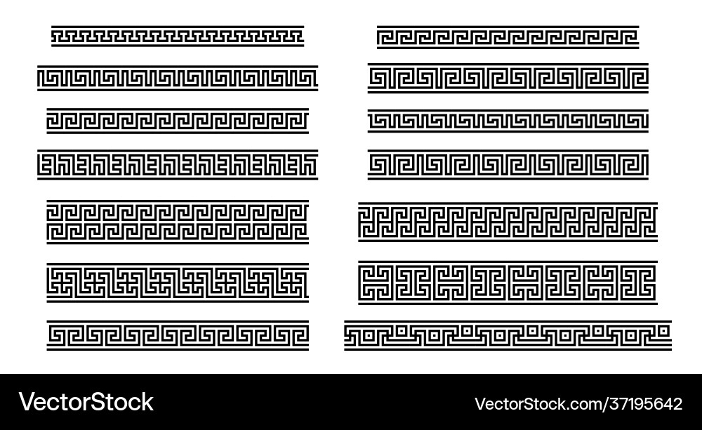 Greek Key Border - Seamless Pattern vector image