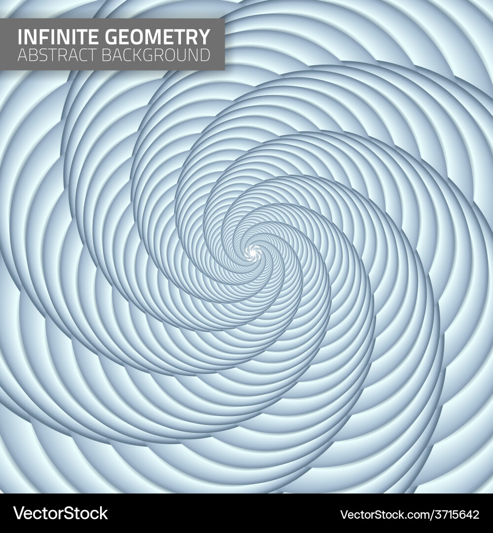 Infinite geometry fractal background Vector Image
