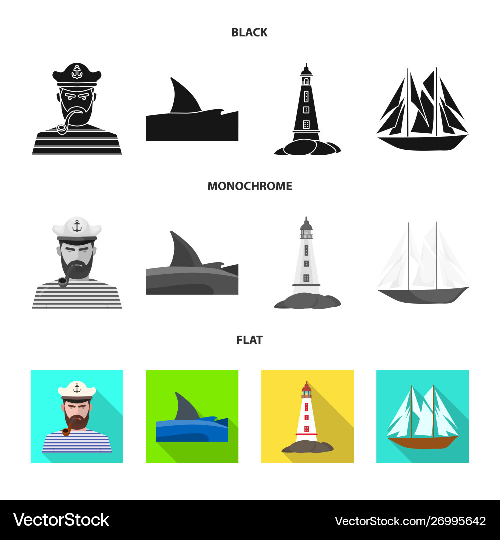 Isolated object travel and attributes logo set Vector Image