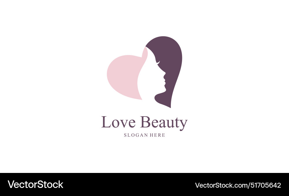Liebe Schönheit Logo Design Idee Liebe Schönheit Logo Design Idee vektorbild