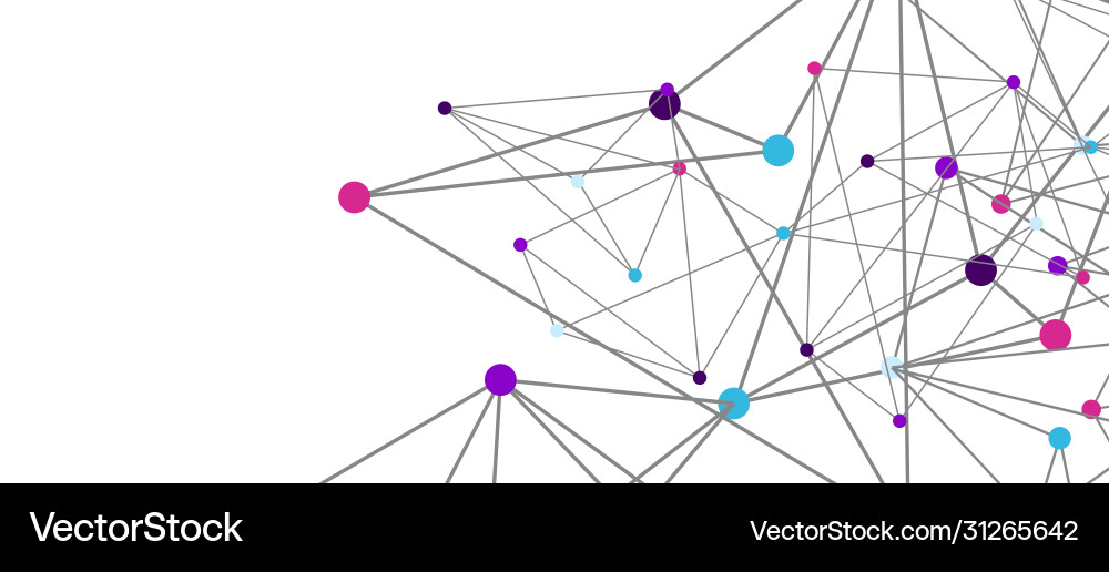 Line points connections triangular technology Vector Image