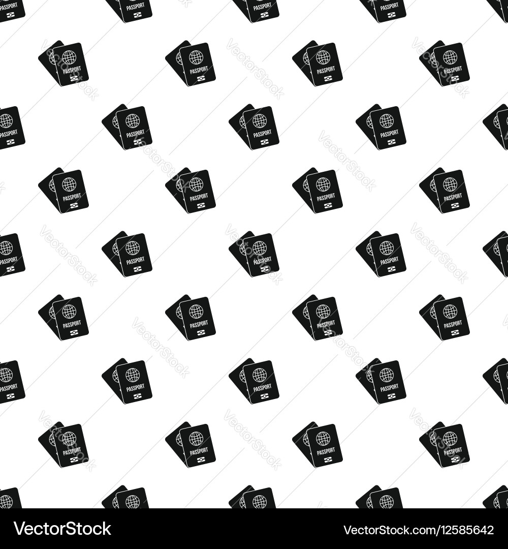 Passport pattern simple style vector image