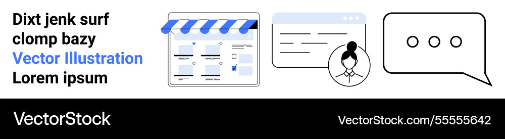 Small online storefront user profile interface Small online storefront user profile interface vector image