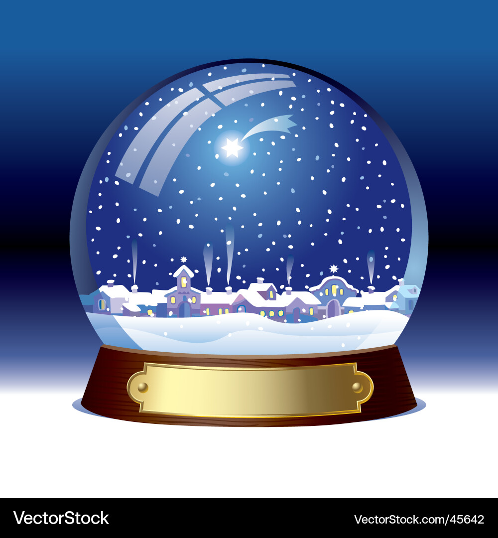 Snow globe Royalty Free Vector Image - VectorStock