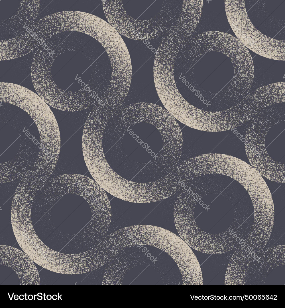 Wavy lines and circles seamless pattern trend vector image