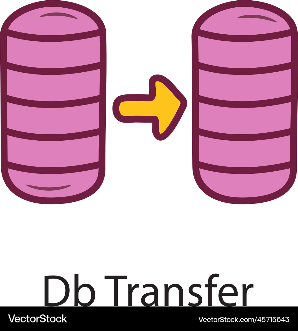 Db transfer fill outline icon design Vector Image
