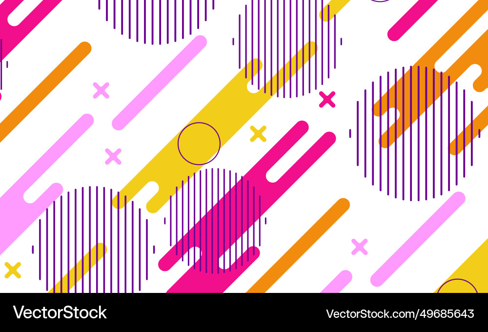 Flat colorful rounded shape background Vector Image
