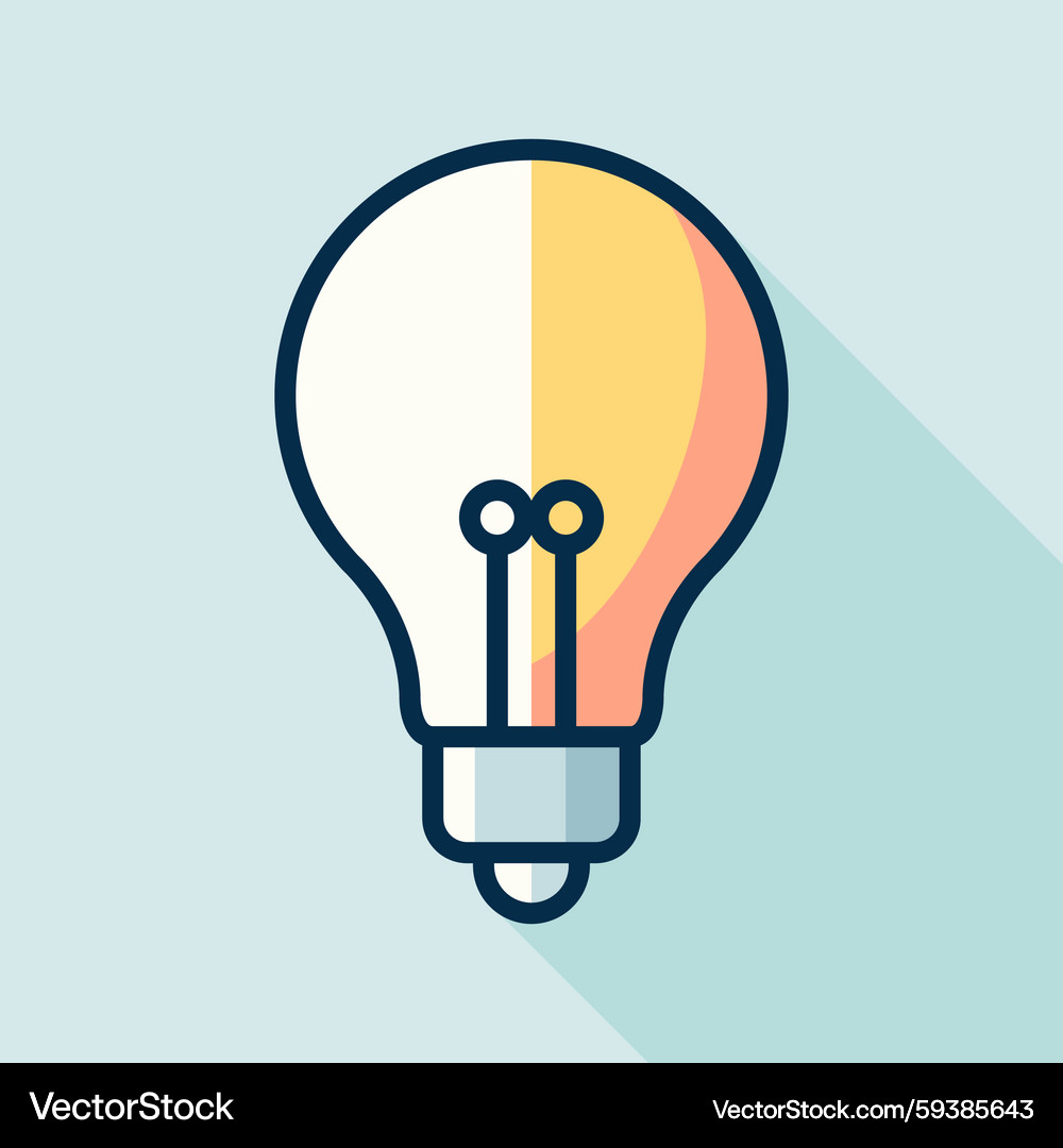 Idea Lightbulb - Innovation \u0026 Creativity – Royalty-Free Vector | VectorStock, image size:1000x1080