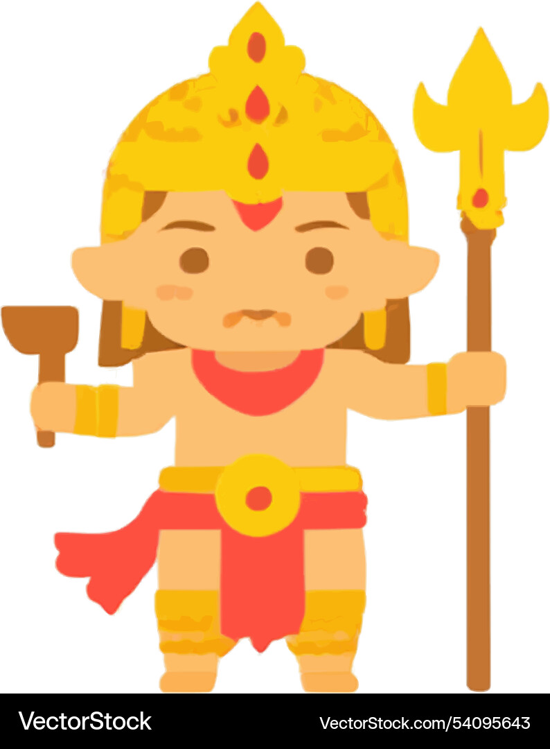 Ravan mythology tradition narrative king Vector Image