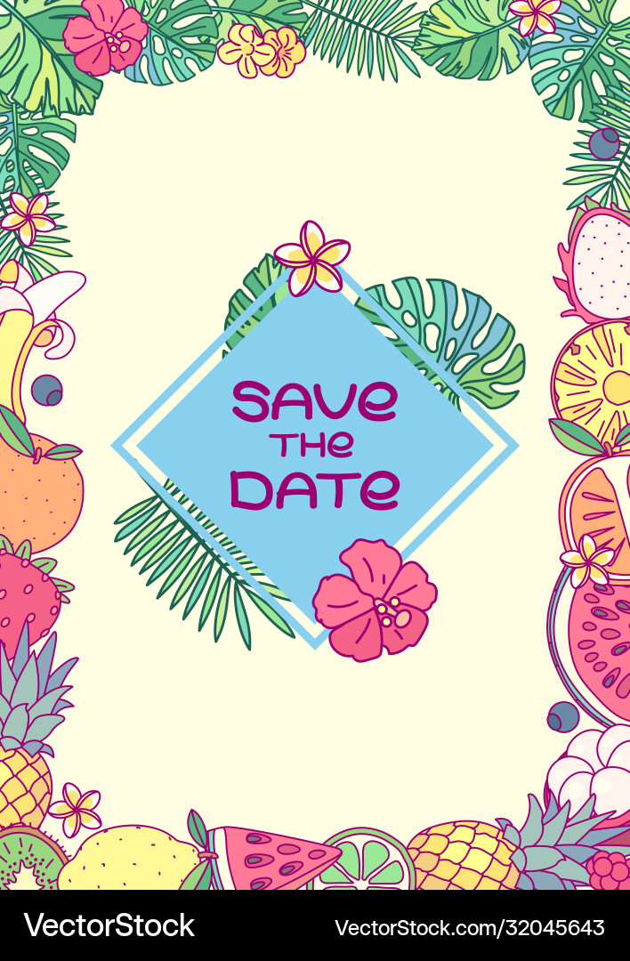 Save date card template Vector Image
