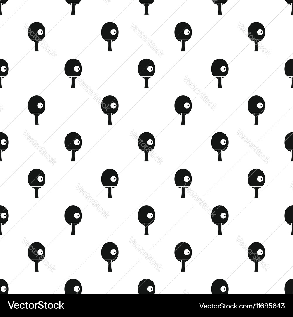 Table tennis racket and ball pattern simple style Vector Image
