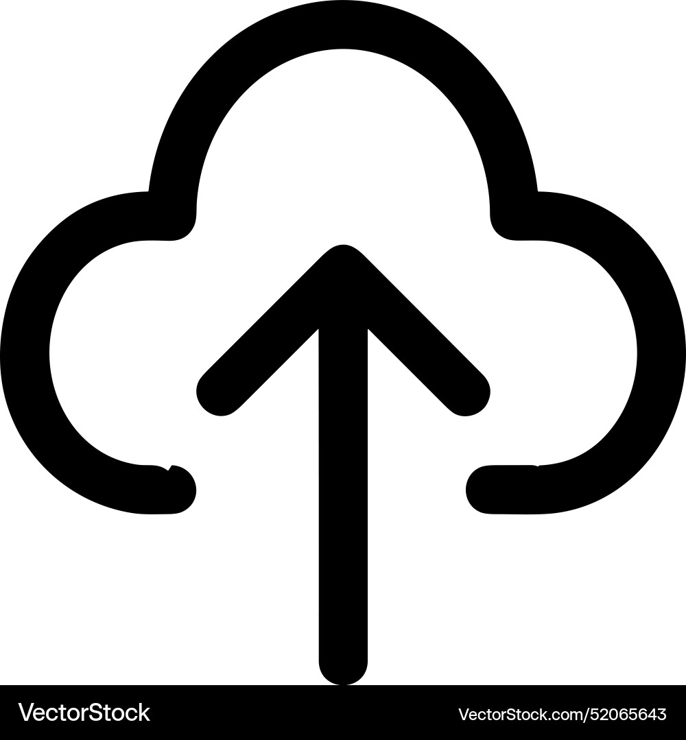 Upload outline icon symbol image Upload outline icon symbol image Vector Image