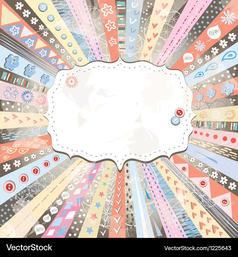 Vintage pattern design background with empty space Vector Image