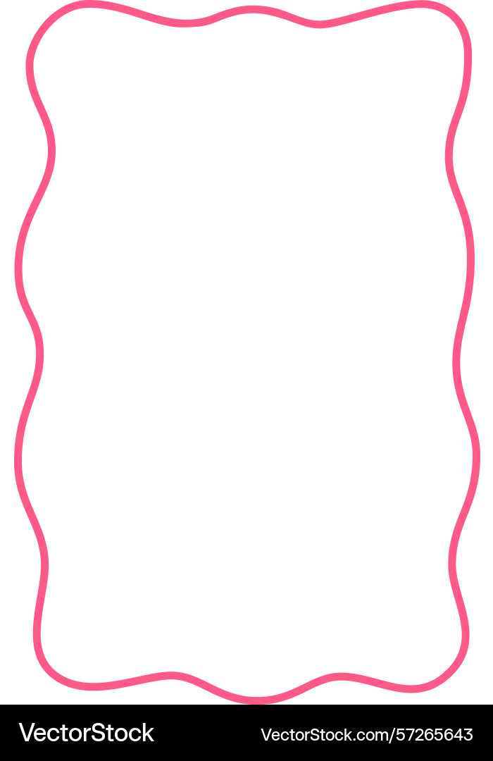 Wavy rectangular frame with ribbon border in pink Wavy rectangular frame with ribbon border in pink Vector Image