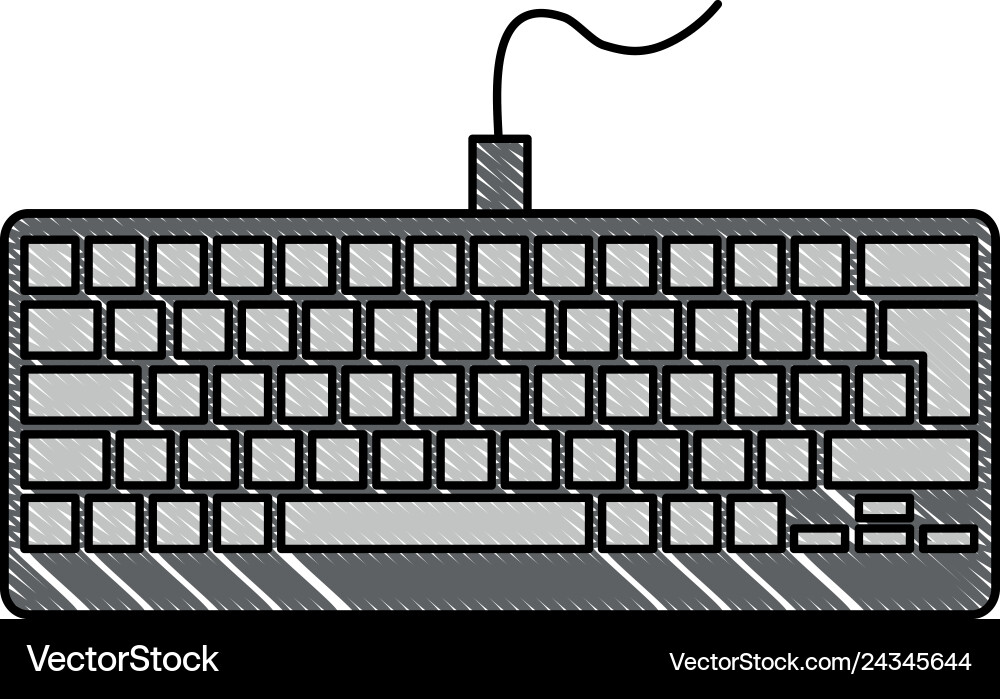 Computer keyboard isolated icon Vector Image