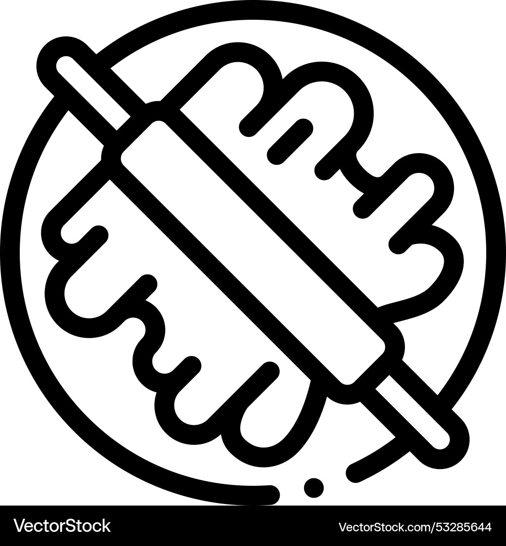 Dough icon thin linear style design isolated Dough icon thin linear style design isolated vector image