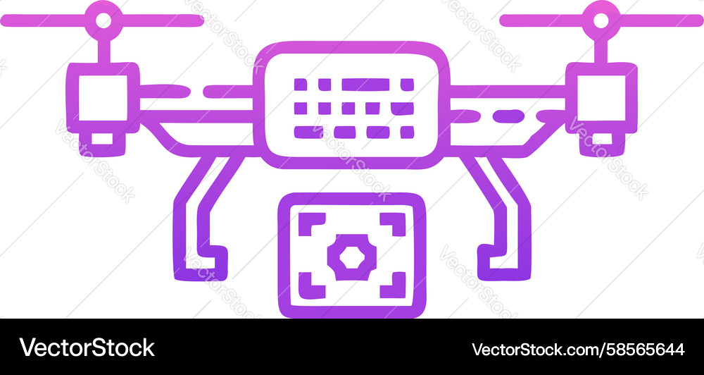 Drone with QR Code Delivery Vector Image