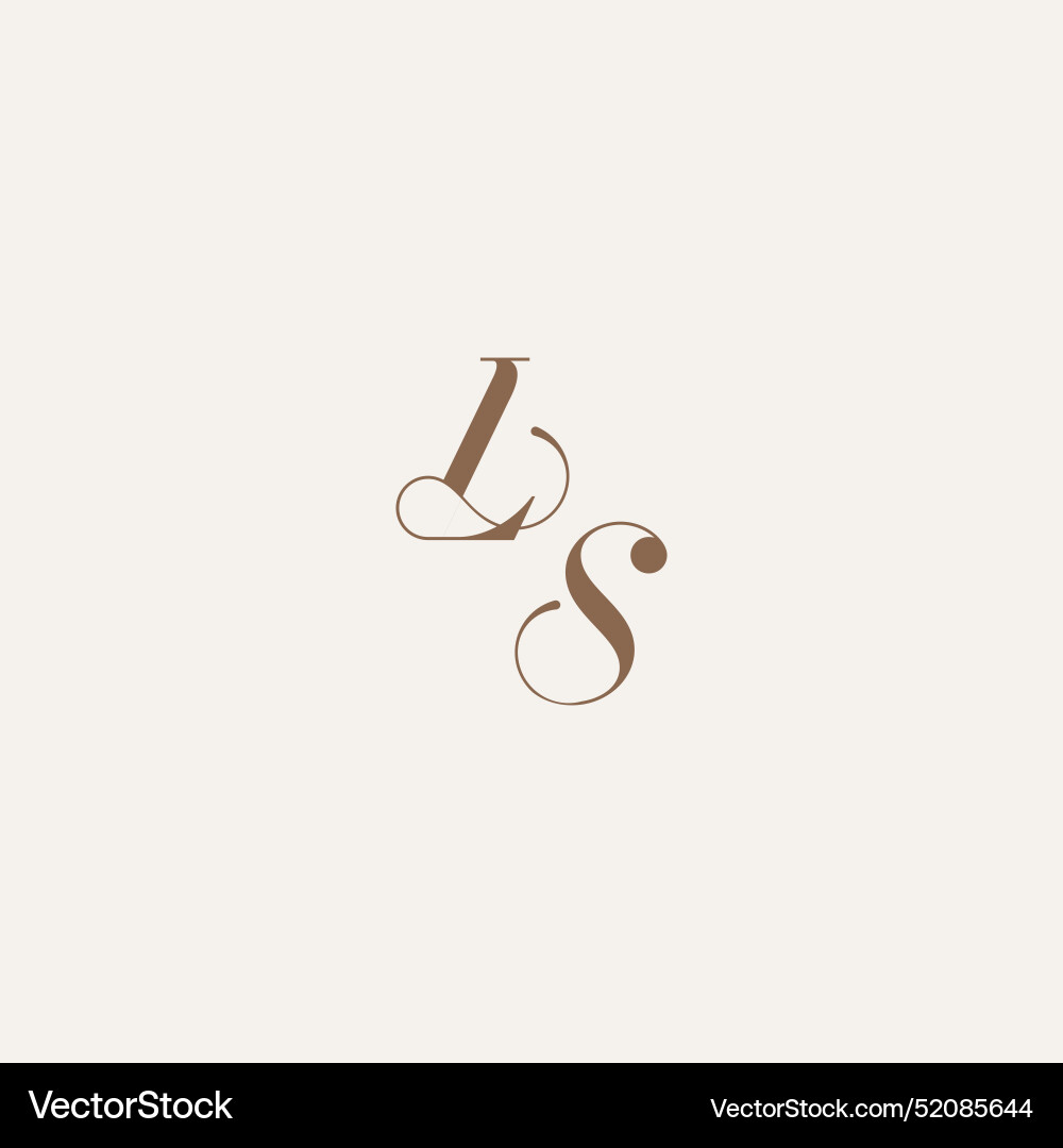 Initial monogram logo wedding concept design Vector Image