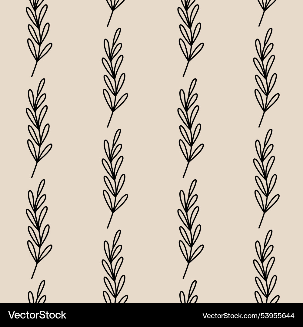 Minimalistic botanical seamless pattern Minimalistic botanical seamless pattern Vector Image