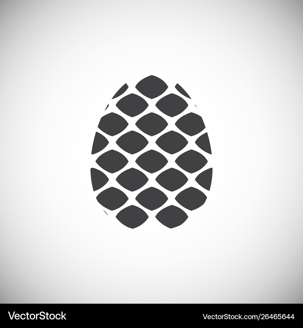 Pine cone icon on background for graphic and web Vector Image