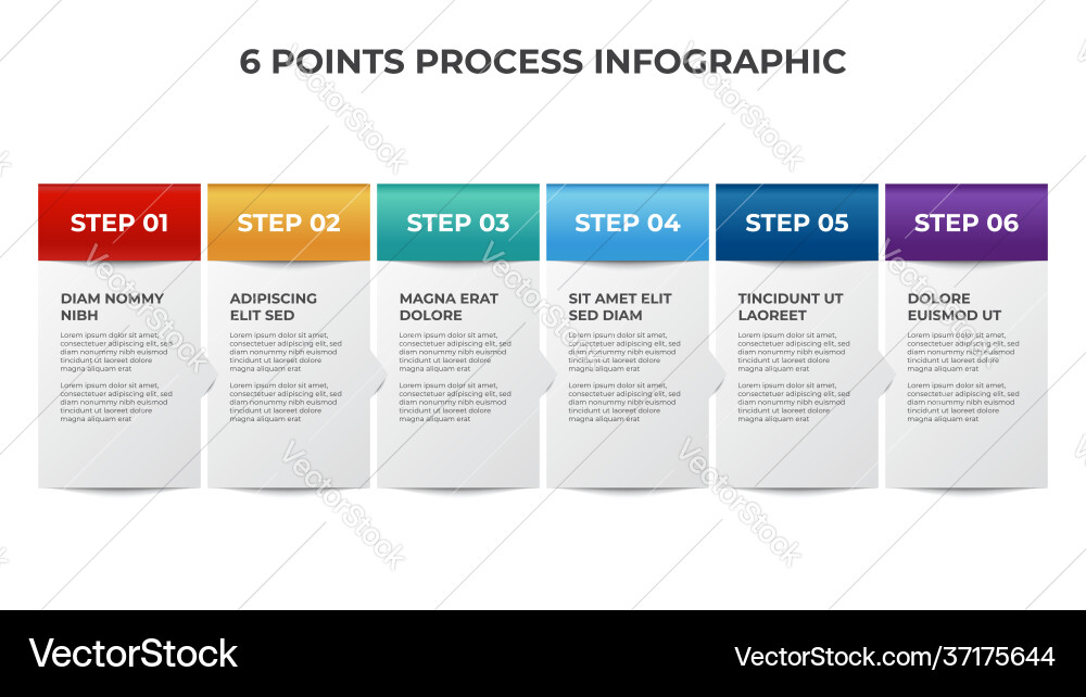 Process Flow Diagram - Block List Vector Image