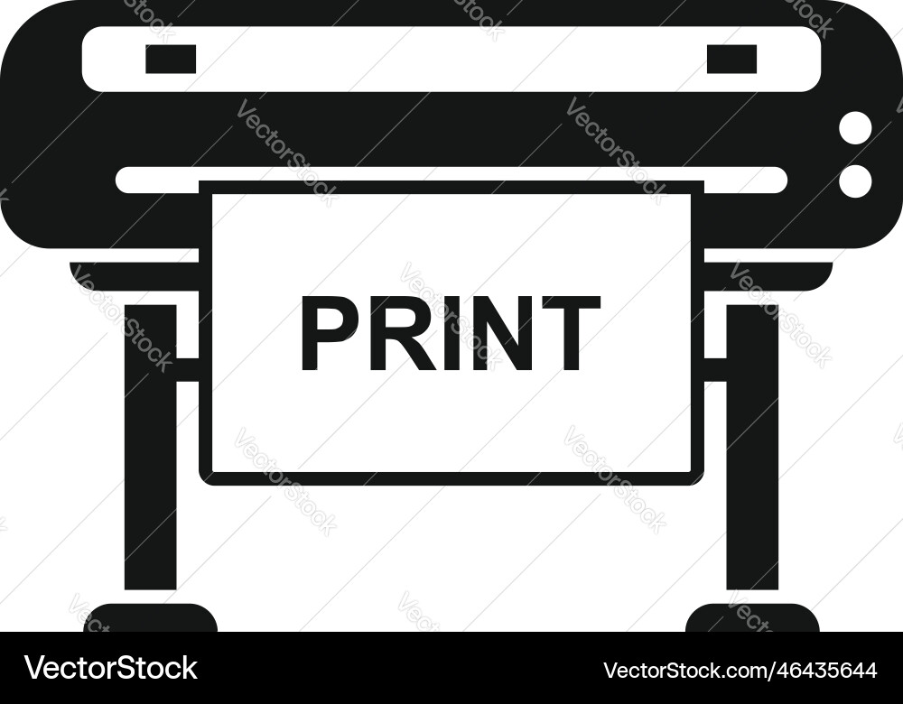 Service plotter icon simple digital print Service plotter icon simple digital print vector image