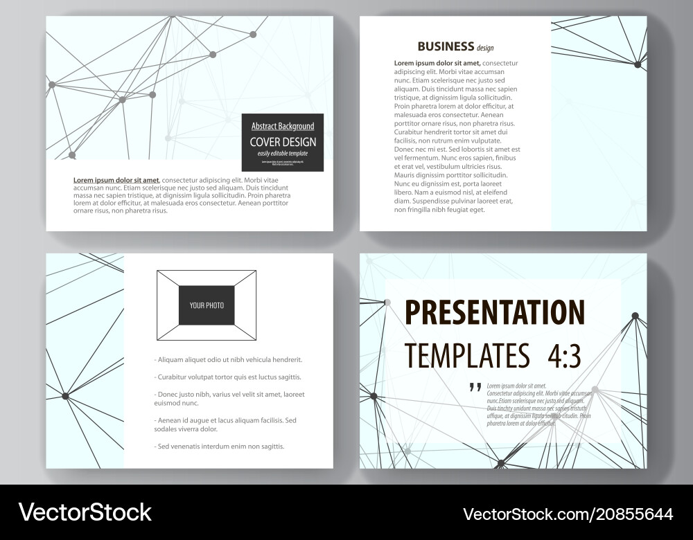 Set of business templates for presentation slides Vector Image